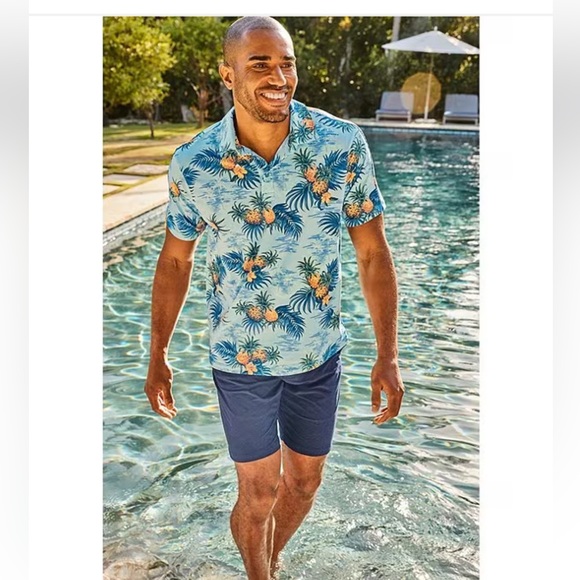 NWT Tommy Bahama IslandZone Palm Desert Pina Isle Short Sleeve Polo Shirt - Picture 1 of 10